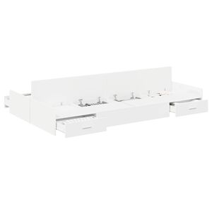 vidaXL Struttura letto con contenitore con porta Bianco 120 x 200 cm