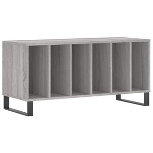 vidaXL Mobile Porta Dischi Grigio Sonoma 100x38x48cm Legno Multistrato