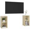vidaXL Mobili TV 2 pz Rovere Sonoma 72x35x36,5 cm in Legno Multistrato