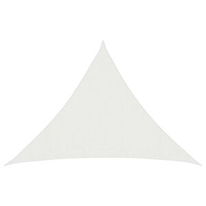 vidaXL Telo Ombra Triangolare 7 x 5 x 5 m HDPE Bianco