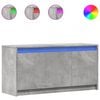 vidaXL Mobile Porta TV con LED Grigio Cemento 100x34x50 cm Truciolato