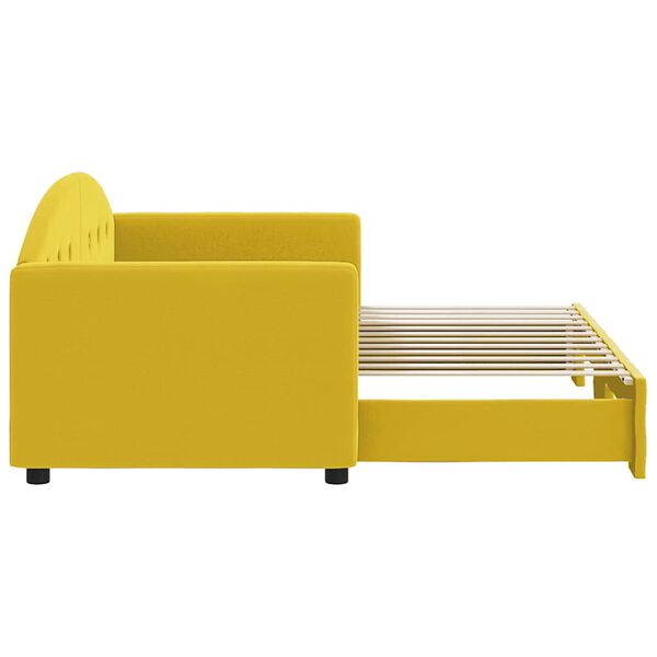 vidaXL Divano Letto con Letto Estraibile Giallo 80x200 cm in Velluto