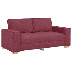 vidaXL Divano a 2 posti rosso vino 180x78x84 cm in tessuto
