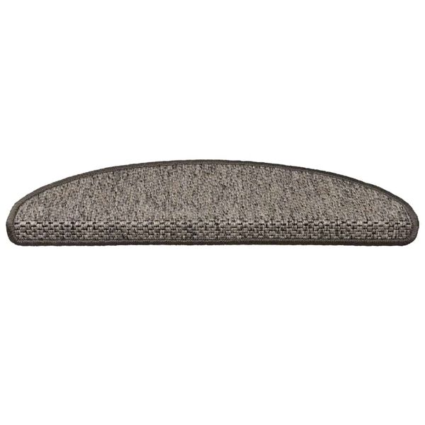 vidaXL Tappeti Adesivi per Scale Sisal 15pz 65x21x4cm Beige Marrone