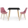 vidaXL Set da Pranzo 3 pz Rosa
