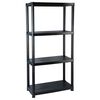 vidaXL Scaffale a 4 Ripiani Nero 61x30,5x130 cm in Plastica