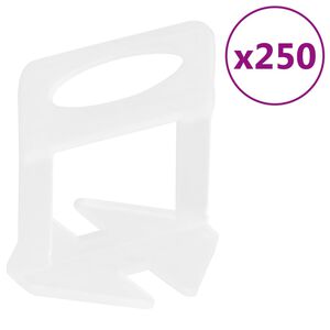 vidaXL Clip di Livellamento per Piastrelle 250 pz 1 mm