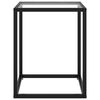 vidaXL Tavolino da Salotto Nero con Vetro Temperato 40x40x50 cm