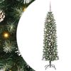 vidaXL Albero di Natale Artificiale Sottile Verde e Bianco 150 cm