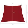 vidaXL Parasole a Vela in Tela Oxford a Trapezio 2/4x3 m Rosso