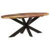 vidaXL Tavolo da Pranzo 200x100x75cm in Legno Massello di Recupero