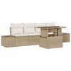 vidaXL Set Divano da Giardino 5 pz Beige e Crema