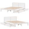 vidaXL Letto senza Materasso Bianco 140x190 cm Legno Massello di Pino