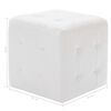 vidaXL Pouf 2 pz Bianco 30x30x30 cm in Similpelle