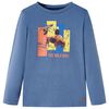 vidaXL Maglietta Bambino a Maniche Lunghe Blu M&eacute;lange 116