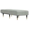 vidaXL Chaise Longue in Velluto Grigio Chiaro