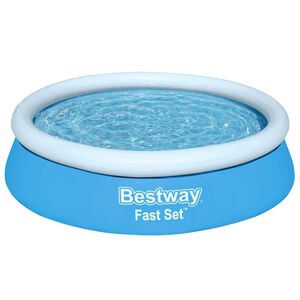 Bestway Set Piscina Gonfiabile Fast Rotonda 183x51 cm Blu