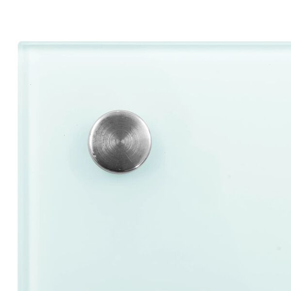 vidaXL Paraschizzi per Cucina Bianco 100x50 cm in Vetro Temperato