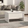 vidaXL Tavolino Salotto Bianco Lucido 80x50x42,5 cm Legno Multistrato