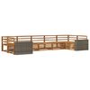 vidaXL Set di divani da esterno 7 pz Naturale Legno di Acacia Massello