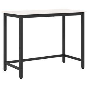 vidaXL tavolo Bianco 100 x 50 x 77 cm Legno ingegnerizzato e acciaio