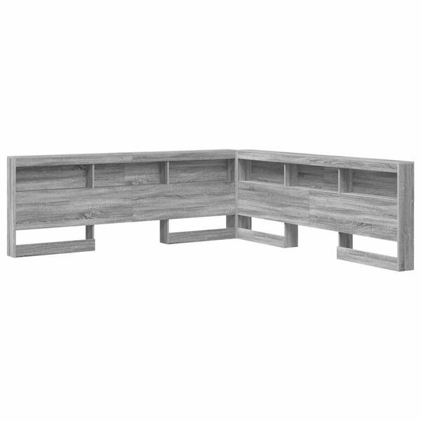 vidaXL Testata contenitore Grigio Sonoma 180 cm Legno multistrato