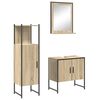 vidaXL Set di mobili per il bagno 3 pcs Marrone Legno multistrato
