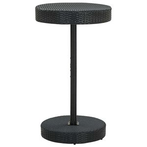 vidaXL Tavolo da Giardino Nero 60,5x106 cm in Polyrattan