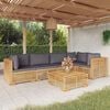 vidaXL Set Divani da Giardino 6 pz con Cuscini Legno Massello di Teak