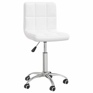 vidaXL Sedia da Ufficio Girevole Bianca in Similpelle