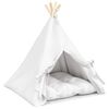 vidaXL Tenda per animali con cuscino Bianco 60 x 60 x 70 cm Poliestere