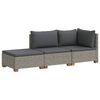 vidaXL 3 pz Set Lounge in Rattan con Cuscini GENDT Rattan naturale
