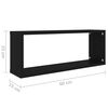 vidaXL Mensole Parete a Cubo 4pz Nere 60x15x23 cm Legno Multistrato