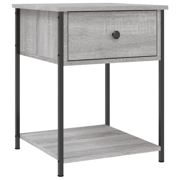 vidaXL Comodini 2 pz Grigio Sonoma 44x45x58 cm in Legno Multistrato