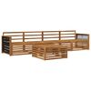 vidaXL Set di divani da esterno 5 pz Naturale Legno di Acacia Massello