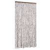 vidaXL Tenda Antimosche Tortora e Bianca 100x230 cm in Ciniglia