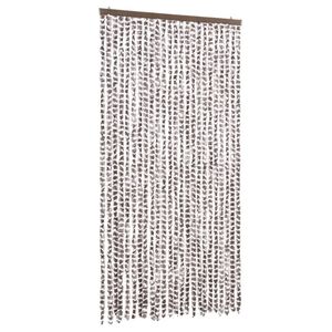 vidaXL Tenda Antimosche Tortora e Bianca 100x230 cm in Ciniglia