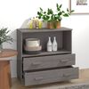 vidaXL Credenza HAMAR Grigio Chiaro 85x35x80 cm Legno Massello di Pino