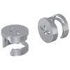 vidaXL Dadi con bloccaggio a cam 2 pz Argento 12 x 10 mm Metallo