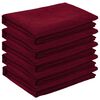 vidaXL Tovaglia da Tavolo 5 pz Rettangolare Rosso Vino 110 x 140 cm