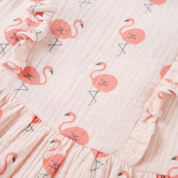 Abito da Bambina con Volant Rosa Tenue 140