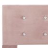 vidaXL Letto con Materasso Memory Foam Rosa Velluto 180x200 cm