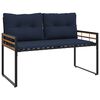 vidaXL Panchetta in Legno a Strati 114 x 55 x 77 cm Navy Rettangolare