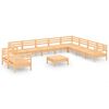 vidaXL Set Salotto da Giardino 11 pz in Legno Massello di Pino