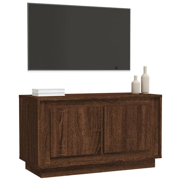 vidaXL Mobile Porta TV Rovere Marrone 80x35x45 cm in Legno Multistrato