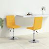 vidaXL Sedie da Pranzo Girevoli 2 pz Giallo Senape in Tessuto