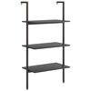 vidaXL Scaffale Pendente a 3 Livelli Nero 64x35x120,5 cm