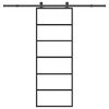 vidaXL Porta Scorrevole con Ferramenta 76x205cm Vetro ESG Alluminio