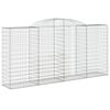 vidaXL Cesti Gabbioni ad Arco 10 pz 300x50x140/160 cm Ferro Zincato