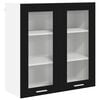 vidaXL Armadio pensile Rovere Nero 80 x 31 x 80 cm